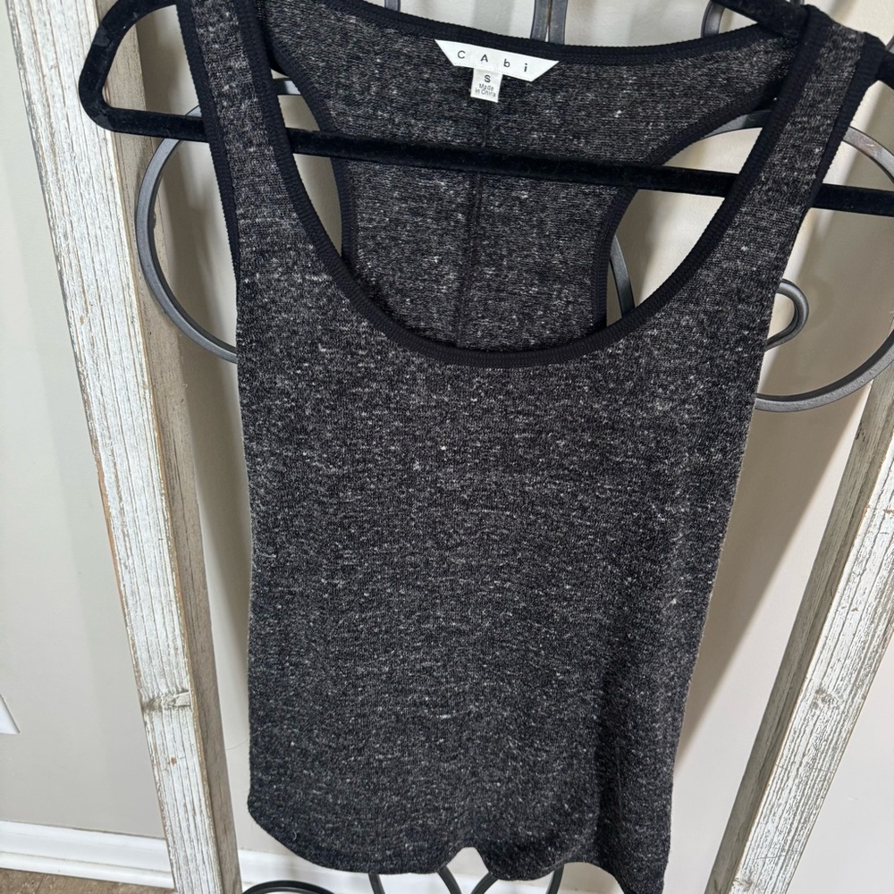 Cabi Racerback Tank Top Heathered Gray‎ Knit – Women’s Size Small